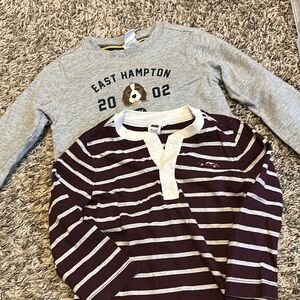 Janie and Jack size 18 mo to 24 mo Gray and Brown Striped Kids Shirts.